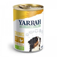 Alimentation pour chien - Bouchées de poulet en sauce aux orties et à la tomate BIO - Yarrah - Herboristerie Bardou™