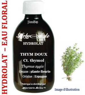 Hydrolat - Thym fort (thymus vulgare ct. thymol) - Herbo-aroma - Herboristerie Bardou™ 