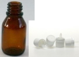 Conditionnement - Flacon verre rond Ø18 DIN jaune 15 ml - codigoutte inviolable - Herbo-phyto® - Herboristerie Bardou™