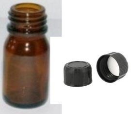 Conditionnement - Flacon verre rond Ø18 Ph jaune 10 ml - capsule simple blanche - Pack de 10 - Herbo-phyto® - Herboristerie Bardou™