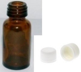 Conditionnement - Flacon verre rond Ø18 Ital jaune 10 ml - capsule simple blanche - Pak de 10 - Herbo-phyto® - Herboristerie Bardou™