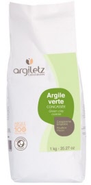 Argile verte concassae - sachet 1 Kg - Argiletz - Herboristerie Bardou™ 