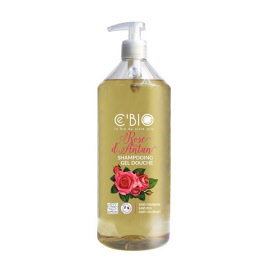 Shampoing douche rose dantan BIO - flacon 1 litre - Ce’bio - Herboristerie Bardou™ 