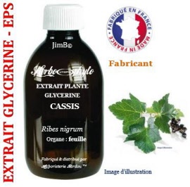 Extrait plante glycérine - EPS - Cassis (ribes nigrum) feuille - flacon 125 ml - Herbo-phyto® - Herboristerie Bardou™