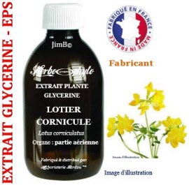 Extrait plante glycérine - EPS - Lotier corniculé (lotus corniculatus) partie aérienne - flacon 60 ml - Herbo-phyto® - Herboristerie Bardou™