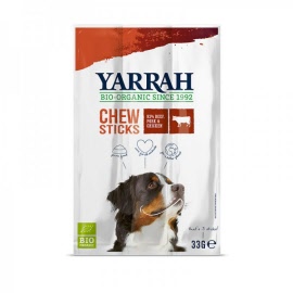 Alimentation pour chien - Friandises a macher au boeuf chiens BIO - sachet 33 g - Yarrah - Herboristerie Bardou™
