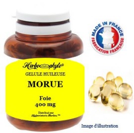 Plante en gélule - Morue (foie) huile (400 mg) - pot 50 capsules - Herbo-phyto® - Herboristerie Bardou™