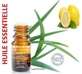 Huile essentielle - Citron jaune (citrus limonum) zeste EC-BIO - flacon 5 ml - Herbo-aroma - Herboristerie Bardou™ 