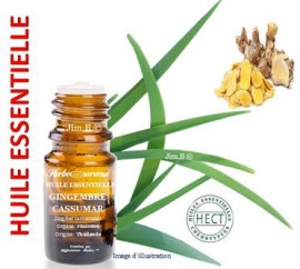 Huile essentielle - Gingembre cassumar (zingiber cassumunar) rhizome - flacon 100 ml - Herbo-aroma - Herboristerie Bardou™ 