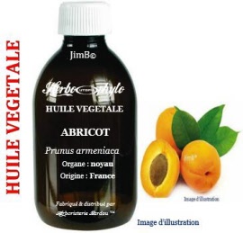 Huile végétale - Abricot (prunus armeniaca) BIO - flacon 500 ml - Herbo-aroma - Herboristerie Bardou™ 