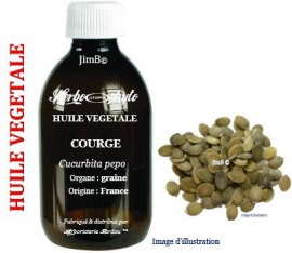 Huile végétale - Courge (cucurbita pepo) graine BIO - flacon 1 litre - Herbo-aroma - Herboristerie Bardou™ 