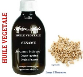 Huile végétale - Sésame (sesamum indicum) graine BIO - flacon 100 ml - Herbo-aroma - Herboristerie Bardou™ 