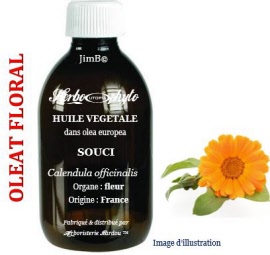 Huile végétale - Souci (calendula officinalis) fleur BIO - flacon 1 litre - Herbo-aroma - Herboristerie Bardou™ 