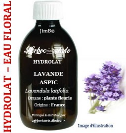 Hydrolat - Lavande aspic (lavandula latifolia) plante fleurie BIO - flacon 1 litre - Herbo-aroma - Herboristerie Bardou™ 