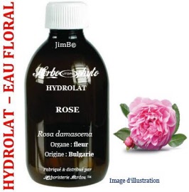 Hydrolat - Rose (rosa damascena) fleur BIO - flacon 500 ml - Herbo-aroma - Herboristerie Bardou™ 
