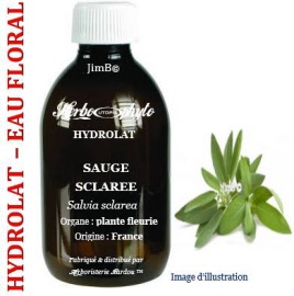 Hydrolat - Sauge sclaree (salvia sclarea) plante fleurie BIO - flacon 1 litre - Herbo-aroma - Herboristerie Bardou™ 
