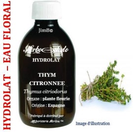 Hydrolat - Thym citronnée (thymus citriodorus) plante fleurie ECB - flacon  250 ml - Herbo-aroma - Herboristerie Bardou™ 