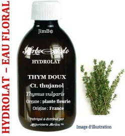 Hydrolat - Thym doux (thymus vulgaris ct. thujanol) plante fleurie - flacon  1 litre - Herbo-aroma - Herboristerie Bardou™ 