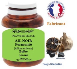 Plante en gélule - Ail noir fermenté (allium sativum) bulbe (300 mg) - pot 60 gélules - Herbo-phyto - Herboristerie Bardou™ 