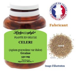 Plante en gélule - Cèleri (apium graveolens var dulce) graine (350 mg) - pot 120 gélules - Herbo-phyto - Herboristerie Bardou™ 
