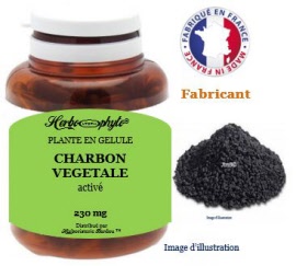 Plante en gélule - Charbon végétale activé (230 mg) - pot 120 gélules - Herbo-phyto - Herboristerie Bardou™ 