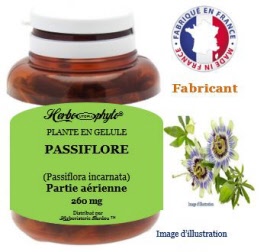 Plante en gélule - Passiflore (passiflora incarnata) partie aérienne (260 mg) - pot 120 gélules - Herbo-phyto® - Herboristerie Bardou™