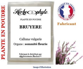 Plante en poudre - Bruyère (calluna vulgaris) sommité fleurie poudre - sachet 100 g - Herbo-phyto® - Herboristerie Bardou™