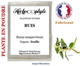 Plante en poudre - Buis (buxus sempervirens) feuille poudre - sachet 100 g - Herbo-phyto® - Herboristerie Bardou™