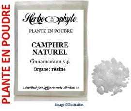 Plante en poudre - Camphre naturel (cinnamomum camphora) poudre - sachet 50 g - Herbo-phyto® - Herboristerie Bardou™