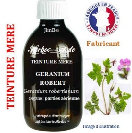 Teinture mère - Géranium robert (geranium robertianum) partie aérienne - flacon 1 litre - Herbo-phyto - Herboristerie Bardou™ 